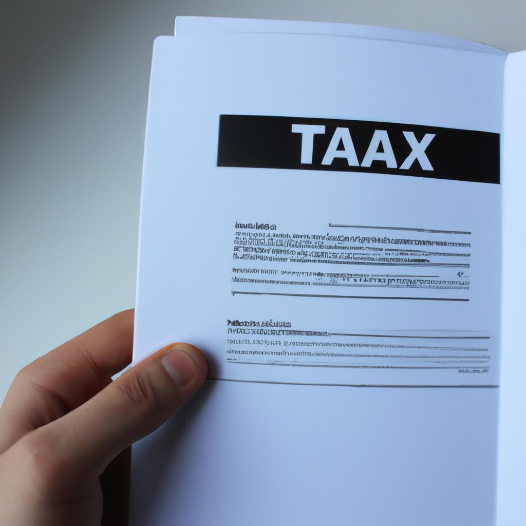 Person holding a tax document