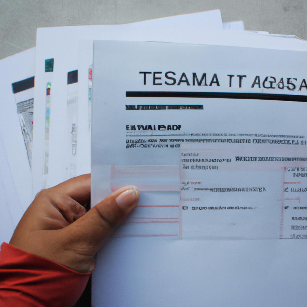 Person holding tax assessment documents