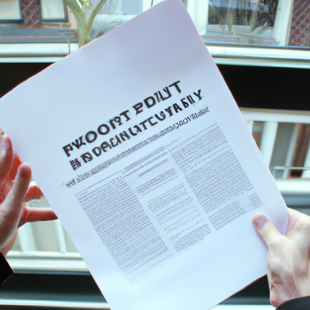 Person holding property tax documents
